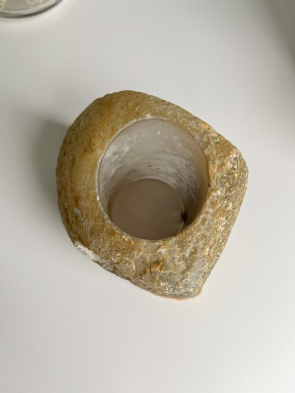 Agaat geode grijs zwart waxinelicht - Afbeelding 3